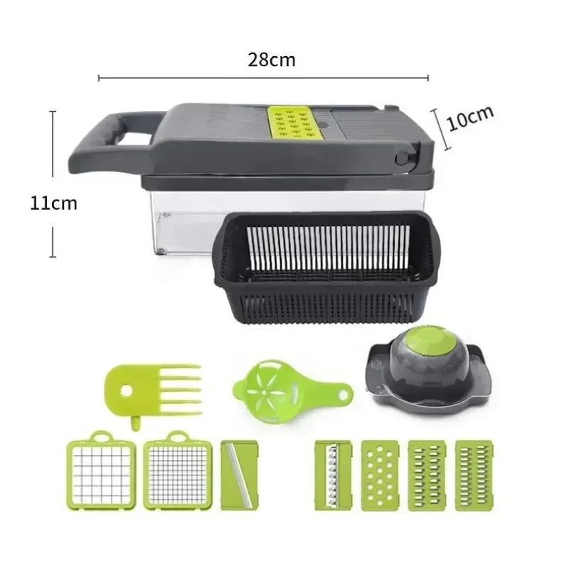 Cortador de Vegetais 7 em 1 – Praticidade e Versatilidade na Sua Cozinha! 🥕🥒🧅
✨ Ralador Multifuncional para fatiar, ralar e triturar com facilidade!
🔪 Fatiador Manual ideal para frutas, legumes, batatas e quei